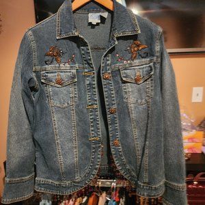 DG2 RETRO STRETCH BEADED LEVI JACKET